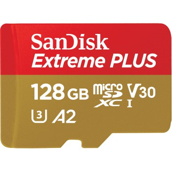 SanDisk 214501  Extreme PLUS microSDXC 128 GB + SD Adapter 200 MB s and 90 MB s