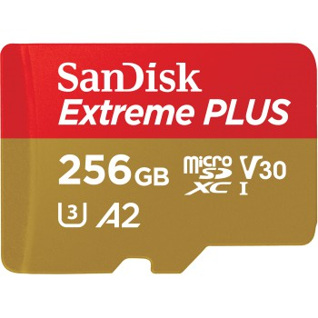 HAMA 214502 SanDisk Extreme PLUS microSDXC 256 GB + SD Adapter 200 MB s and 140
