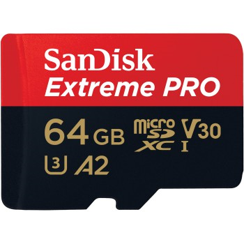 SanDisk 214503  Extreme PRO microSDXC 64 GB + SD Adapter 200 MB s and 90 MB s  A