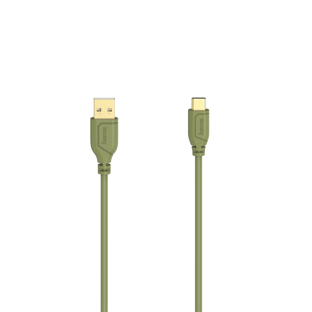 HAMA 200637  USB-C 2.0 kábel typ A-C 0,75 m, Flexi-Slim, zelený