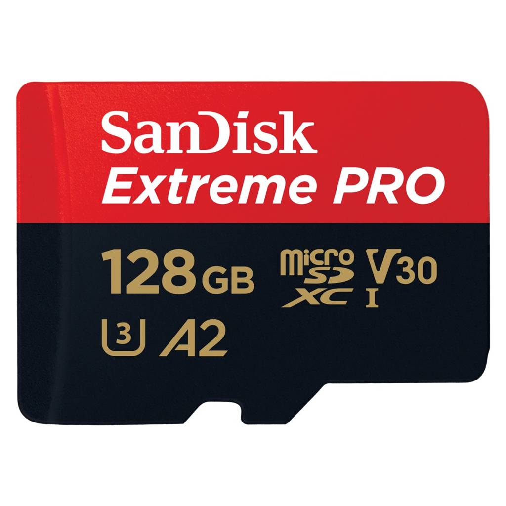 SanDisk 214504  Extreme PRO microSDXC 128 GB + SD Adapter 200 MB s and 90 MB s