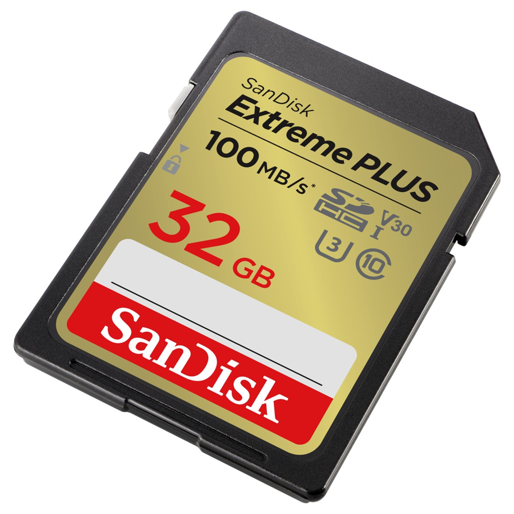 SanDisk 121591  Extreme PLUS 32 GB SDHC Memory Card 100 MB s and 60 MB s, UHS-I,