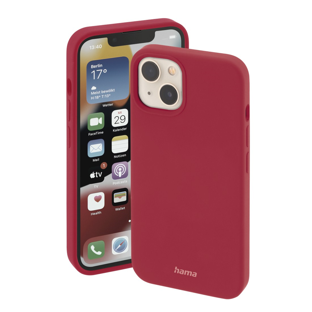 HAMA 215513  MagCase Finest Feel PRO, kryt pre Apple iPhone 14, červený