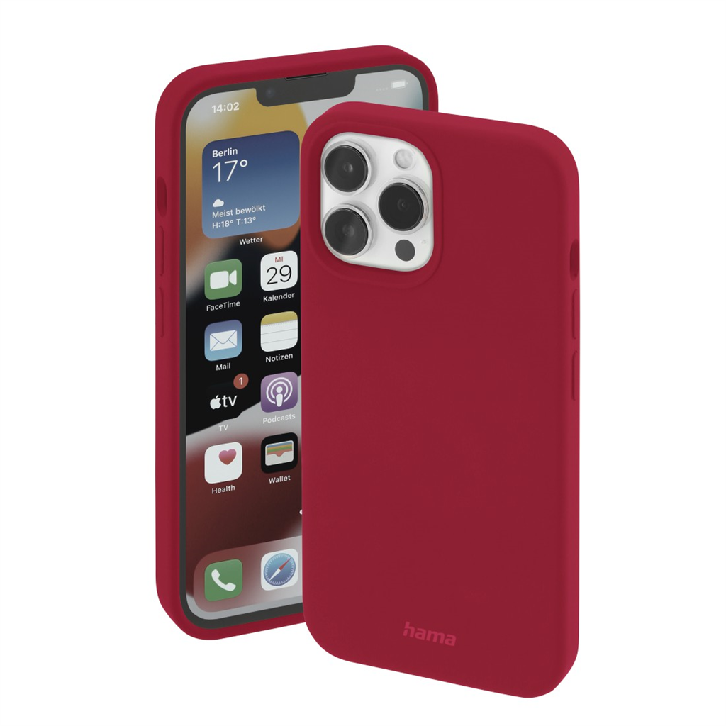 HAMA 215530  MagCase Finest Feel PRO, kryt pre Apple iPhone 14 Pro, červený