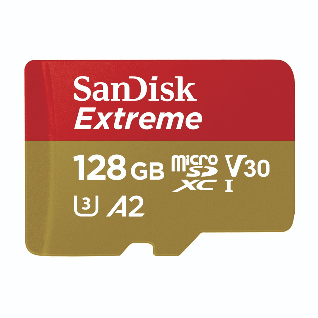 HAMA 121586 SanDisk Extreme microSDXC 128 GB + SD Adapter 190 MB s and 90 MB s A