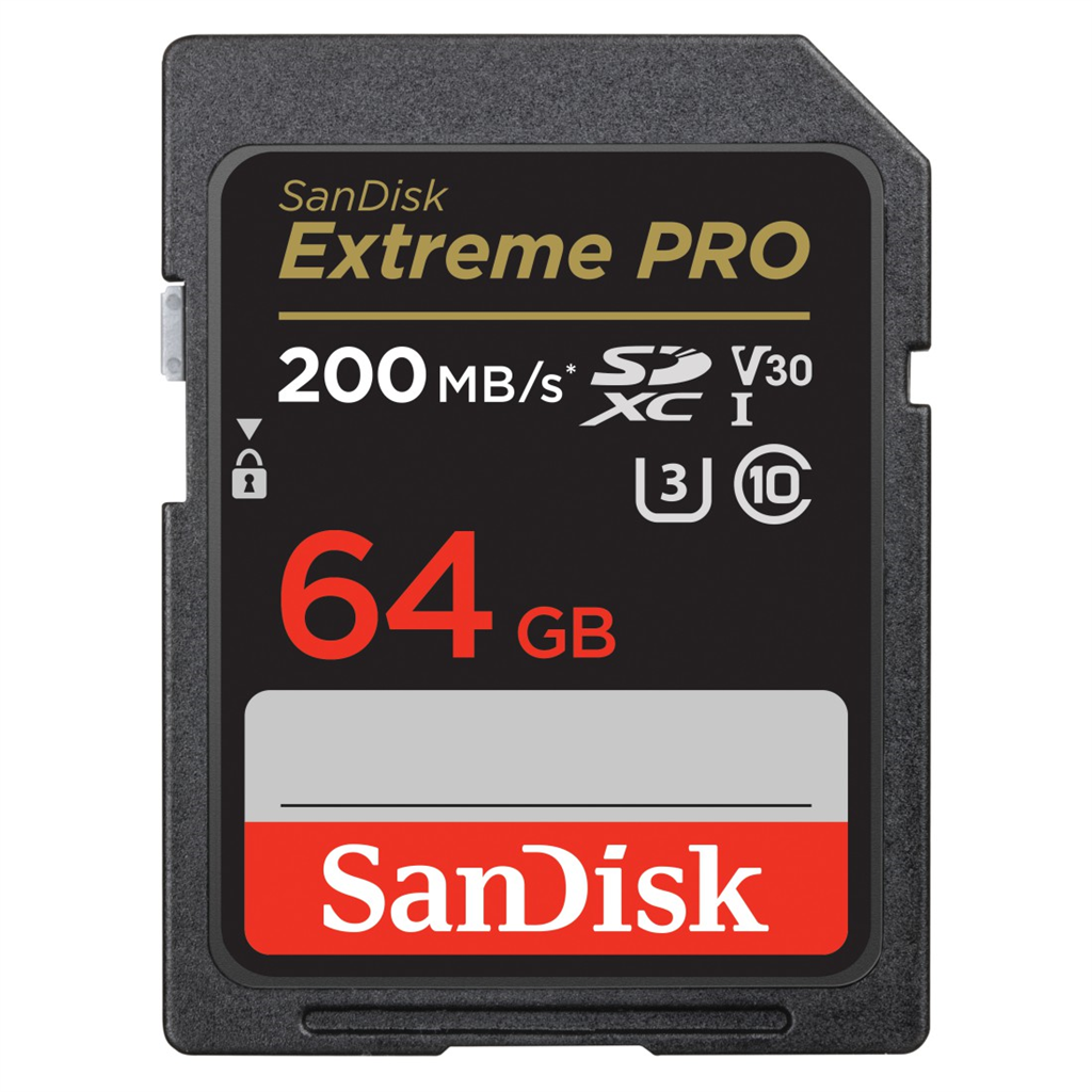 SanDisk 121595  Extreme PRO 64 GB SDXC Memory Card 200 MB s and 90 MB s, UHS-I,