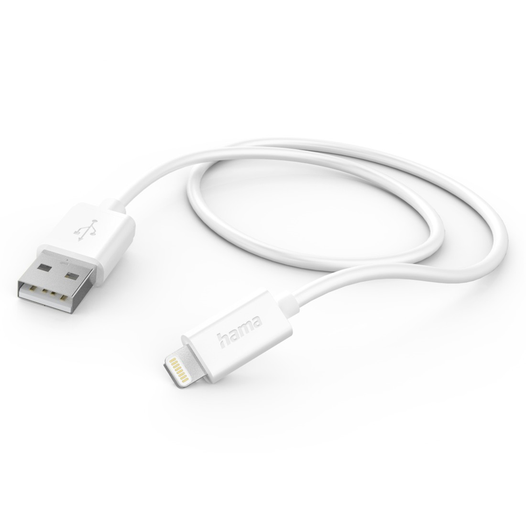HAMA 201579  MFi USB kábel pre Apple, USB-A Lightning 1 m, biely
