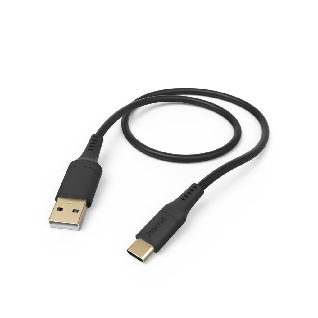 HAMA 201570  kábel USB-C 2.0 typ A-C 1,5 m Flexible, silikónový, čierny
