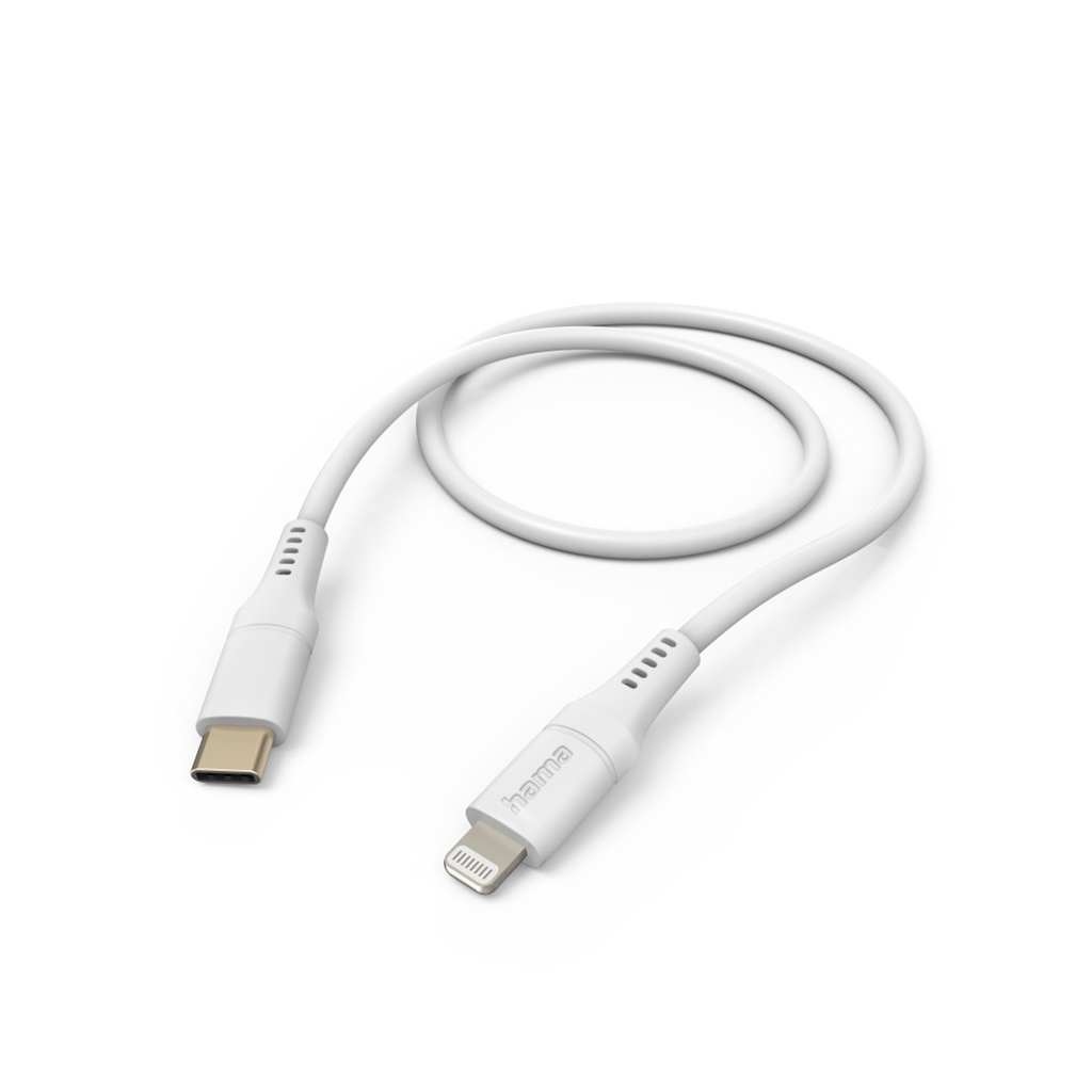 HAMA 201574  MFi USB-C Lightning kábel pre Apple, 1,5 m Flexible,silikónový, bie