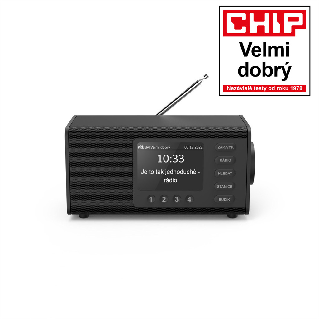 HAMA 54897  digitálne rádio DR1000, FM DAB DAB+, čierne