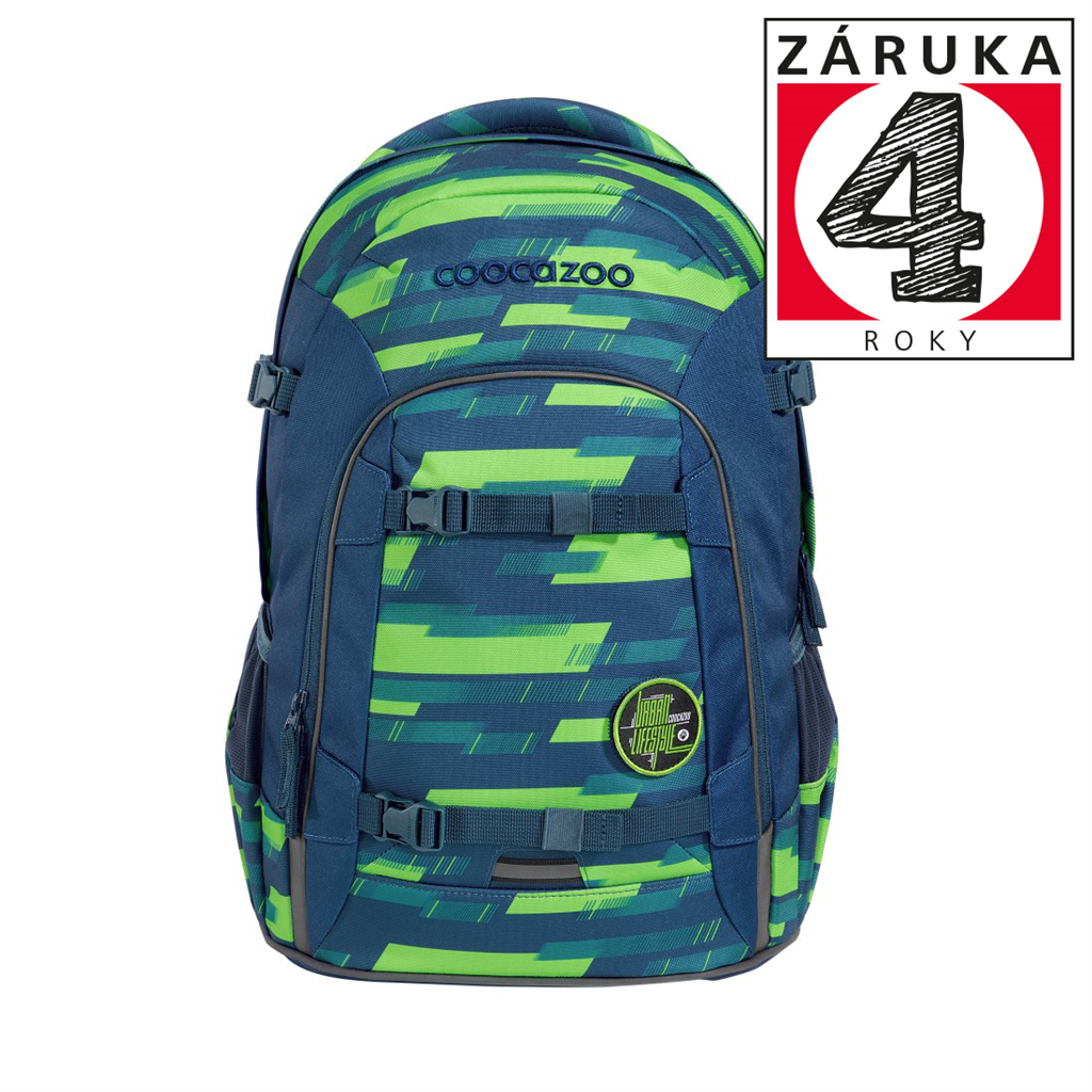 HAMA 211501 Školský ruksak coocazoo JOKER, Lime Stripe, certifikát AGR