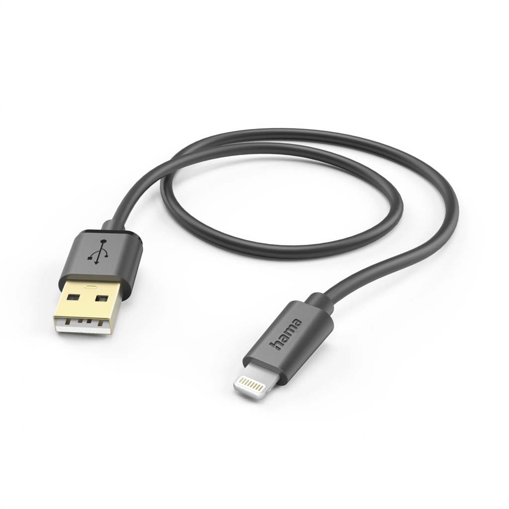 HAMA 201580  MFi USB kábel pre Apple, USB-A Lightning 1,5 m, čierny