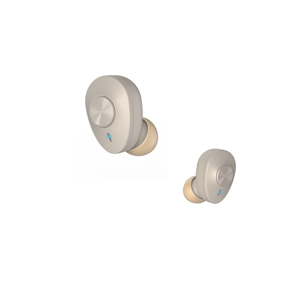 HAMA 184164  Bluetooth slúchadlá Freedom Buddy, štuple, nabíjacie puzdro, béžové
