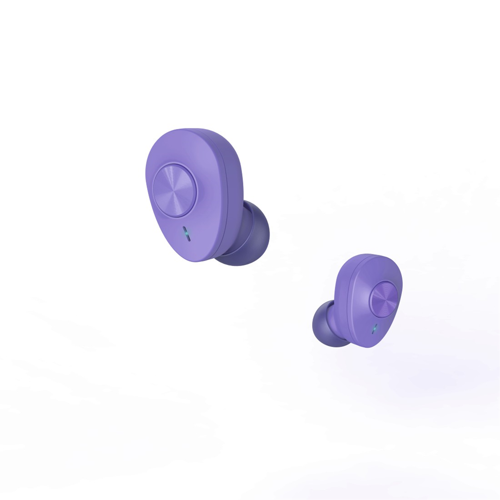 HAMA 184165  Bluetooth slúchadlá Freedom Buddy, štuple, nabíjacie puzdro, fialov