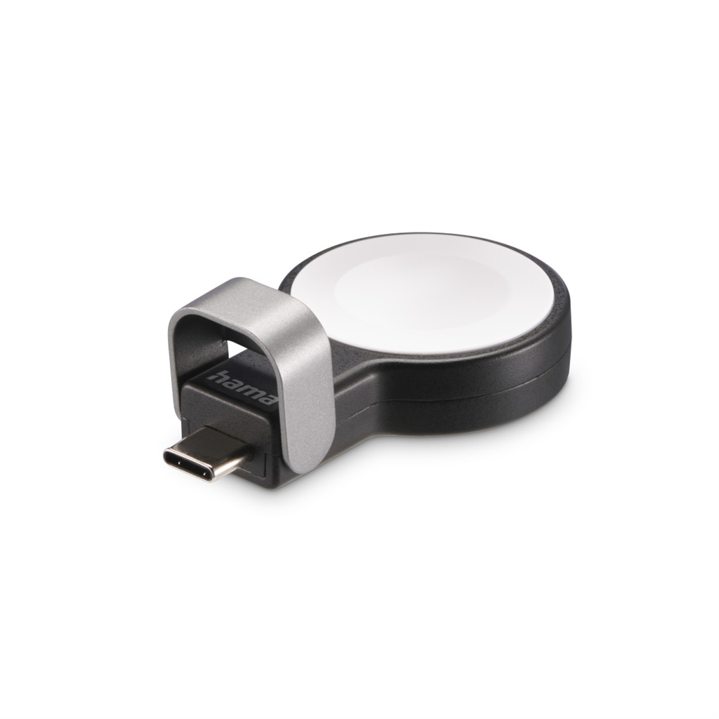 HAMA 201698  MFi bezdrôtová magnetická nabíjačka pre Apple Watch, USB-C, kompakt