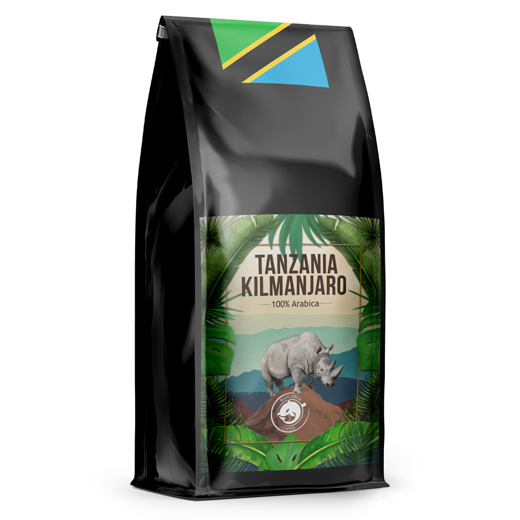 Blue Orca Coffee 218686 Blue Orca Tanzania Kilmanjaro, zrnková káva, 1 kg