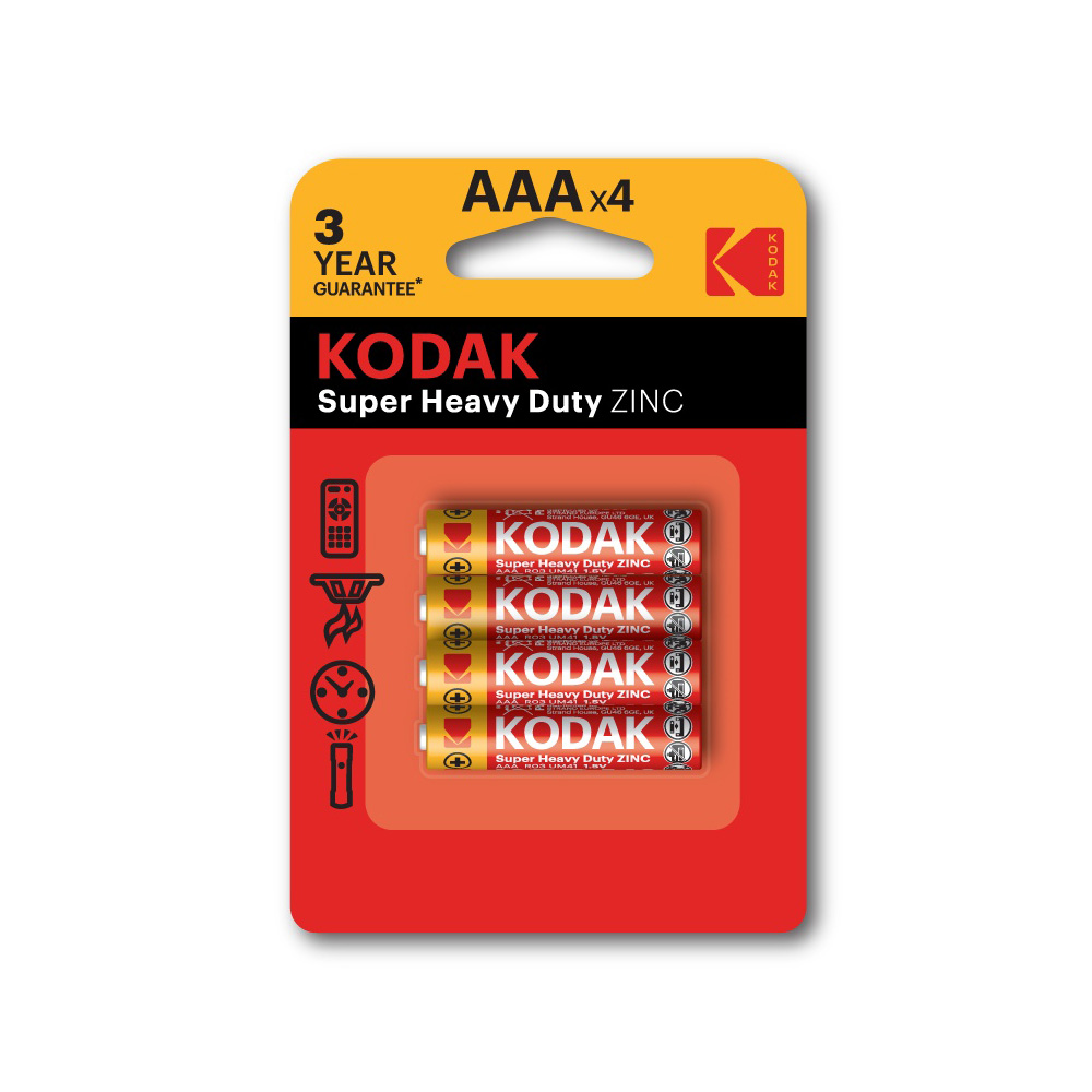 Kodak 227240   Havy Duty zinko-chloridová batéria, AAA, 4 ks, blister