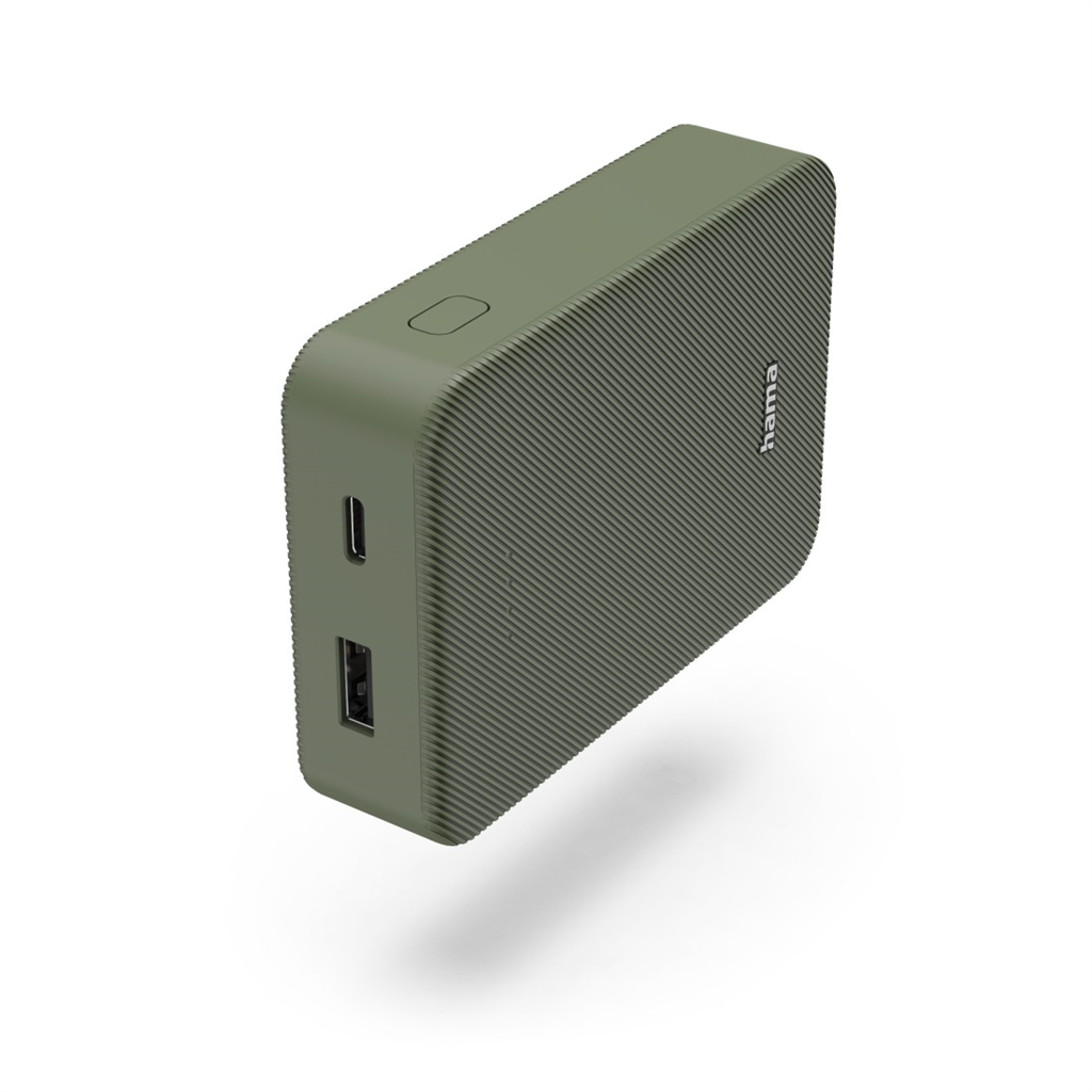 HAMA 201713  Colour 10, powerbanka 10000 mAh, 3 A, výstup: USB-C, USB-A, zelená