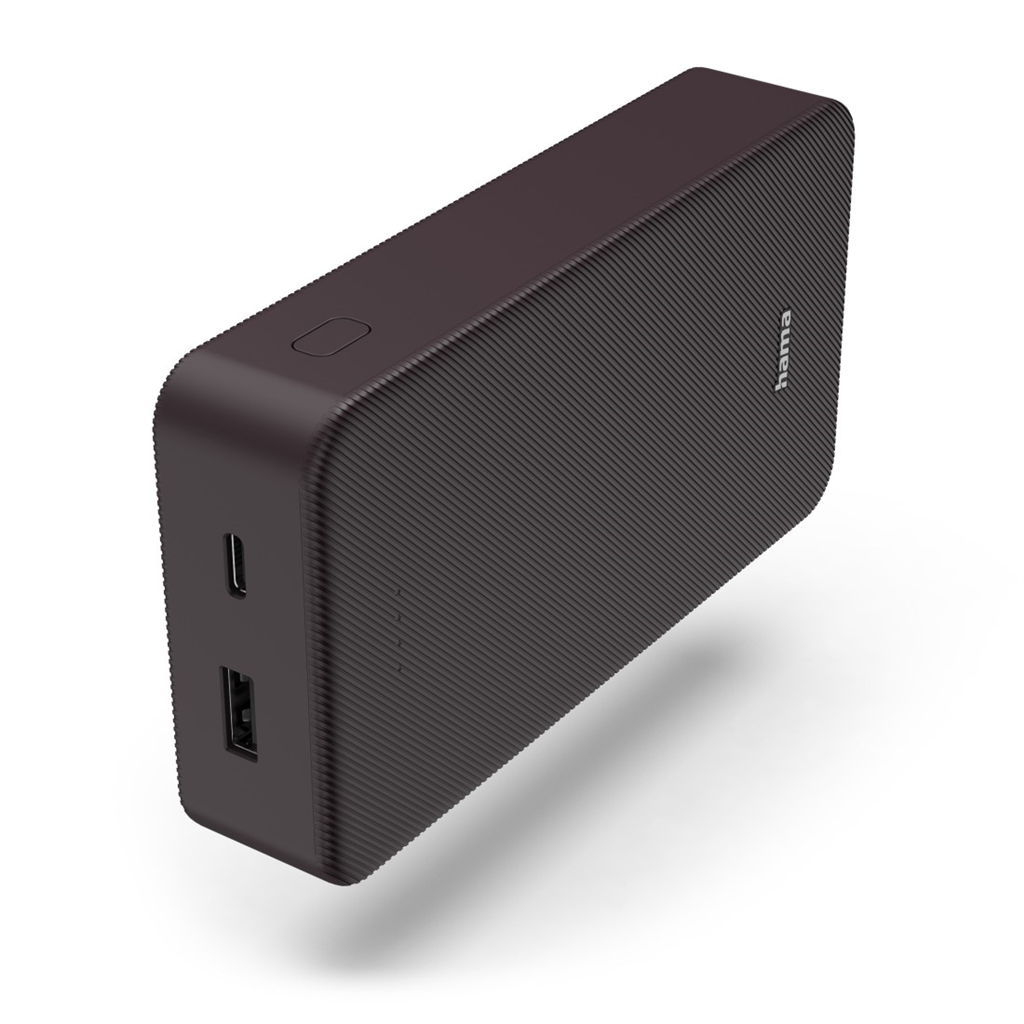 HAMA 201715  Colour 20, powerbanka 20000 mAh, 3 A, výstup: USB-C, USB-A, slivkov