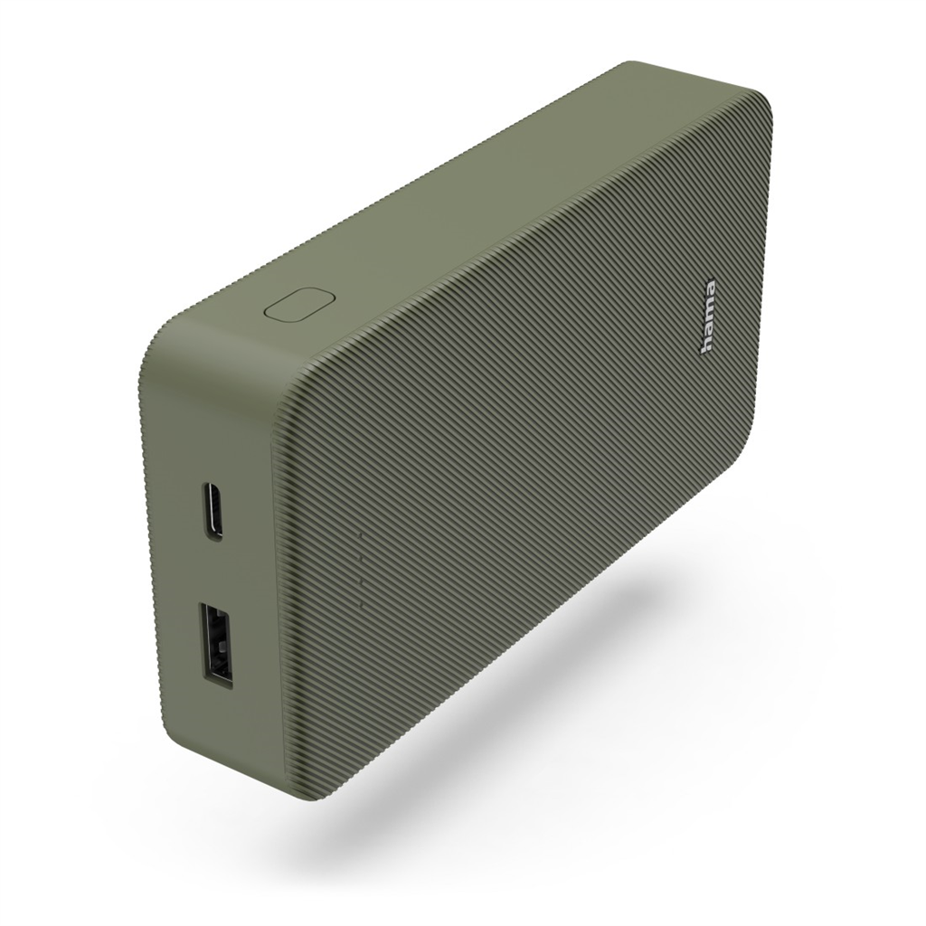 HAMA 201716  Colour 20, powerbanka 20000 mAh, 3 A, výstup: USB-C, USB-A, zelená