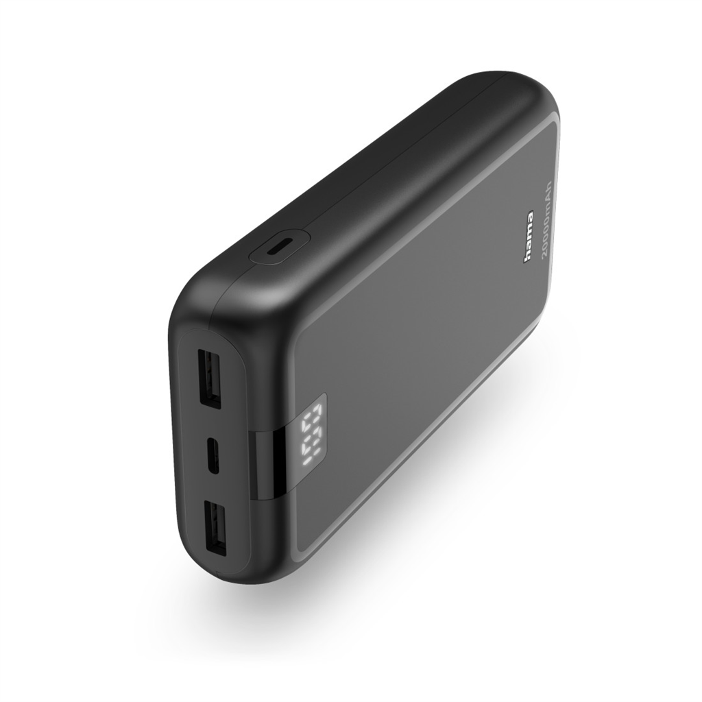 HAMA 201710  Performance 20, powerbanka 20000 mAh, 3 A, výstup: 1x USB-C, 2x USB