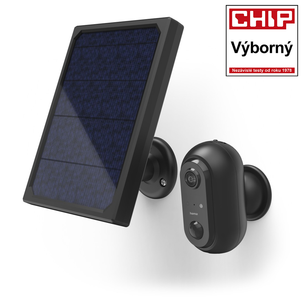 HAMA 176615  SMART vonkajšia IP kamera, WiFi, solárne napájanie, nočné videnie
