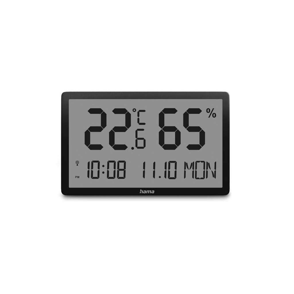 HAMA 222232  Lombok, digitálny teplomer vlhkomer, DCF hodiny, pre zavesenie post